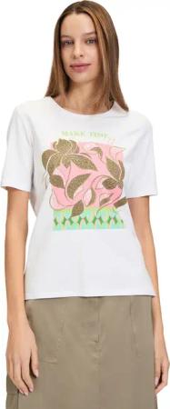 Betty Barclay Kurzarmshirt "Betty Barclay Basic Shirt mit Placement", (1 tlg.), Glitzersteine