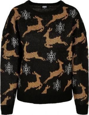 URBAN CLASSICS Rundhalspullover "Urban Classics Damen Ladies Oversized Christmas Sweater", (1 tlg.)