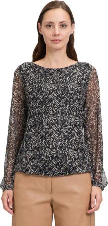 Betty&Co Kurzarmshirt "Betty & Co Blusenshirt mit Raffung", (1 tlg.), Druck