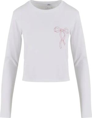Miss Tee T-Shirt "Miss Tee Bow Oneliner Ladies Short Longsleeve", (1 tlg.)
