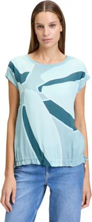 Betty&Co Kurzarmshirt "Betty & Co Patchwork-Shirt mit Print", (1 tlg.), Druck