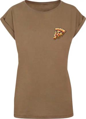 Merchcode T-Shirt "Merchcode Damen Ladies Pizza Comic Extended Shoulder Tee", (1 tlg.)