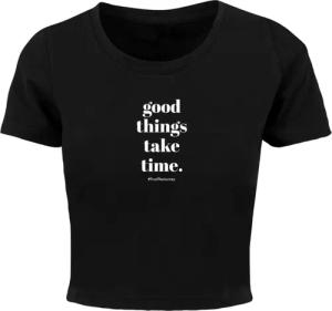 Merchcode T-Shirt "Merchcode Damen Ladies Good Things Take Time Cropped Tee", (1 tlg.)