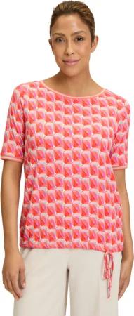 Betty Barclay Kurzarmshirt "Betty Barclay Casual-Shirt mit Tunnelzug", (1 tlg.), Rippbündchen