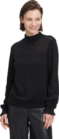 Betty&Co Strickpullover "Betty & Co Strickpullover mit Lurexfaden", (1 tlg.), Volant