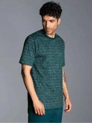 Trigema T-Shirt "TRIGEMA T-Shirt mit freundlichem Smiley-Muster", (1 tlg.)
