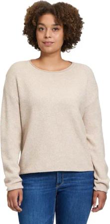 Betty&Co Strickpullover "Betty & Co Strickpullover mit Rundhalsausschnitt", (1 tlg.), Struktur