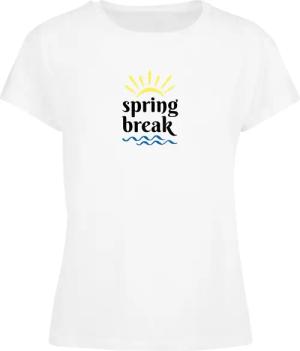 Merchcode T-Shirt "Merchcode Damen Ladies Pretty Spring break - Box Tee", (1 tlg.)