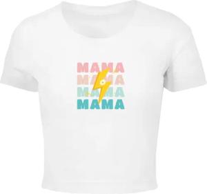 Merchcode T-Shirt "Merchcode Damen Ladies Mothers Day - Mama Cropped Tee", (1 tlg.)