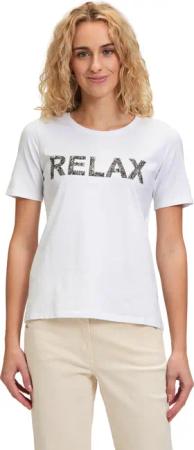 Betty Barclay Kurzarmshirt "Betty Barclay Basic Shirt mit Aufdruck", (1 tlg.), Glitzersteine