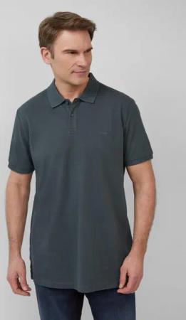 s.Oliver Kurzarmshirt Poloshirt aus Baumwollpiqué Stickerei