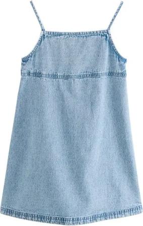 Next Jeanskleid Jeanskleid aus 100 % Baumwolle mit dünnen Trägern (1-tlg)