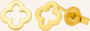 Leaf Ohrstecker CLOVER aus 14 Karat Gelbgold