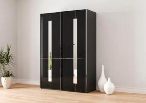 Musterring Schwebetürenschrank "Imola W", inkl. Einlegeböden und Kleiderstangen, mit Glastüren inkl. Zierspiegel
