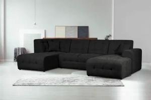 Home affaire Wohnlandschaft "Nosia U-Form", incl. 2 Zierkissen, mit feiner Steppung