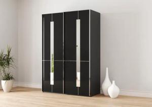 Musterring Schwebetürenschrank "Imola W", inkl. Einlegeböden und Kleiderstangen, mit Glastüren inkl. Zierspiegel