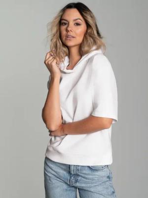 Trigema Kapuzensweatshirt "TRIGEMA Kurzarm Cropped Hoodie"
