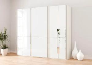 Musterring Schwebetürenschrank "Imola W", inkl. Einlegeböden und Kleiderstangen, mit Glastüren inkl. Zierspiegel