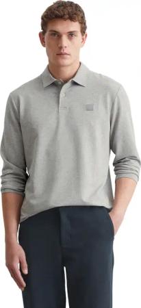 Marc OPolo Langarm-Poloshirt "aus weichem Bio-Baumwoll-Viskose-Mix"