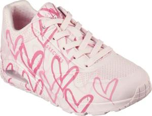 Skechers Wedgesneaker "UNO-SPREAD THE LOVE", Freizeitschuh, Halbschuh, Schnürschuh mit coolem Graffiti-Print