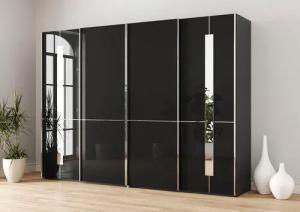 Musterring Schwebetürenschrank "Imola W", inkl. Einlegeböden und Kleiderstangen, mit Glastüren inkl. Zierspiegel
