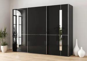 Musterring Schwebetürenschrank "Imola W", inkl. Einlegeböden und Kleiderstangen, mit Glastüren inkl. Zierspiegel