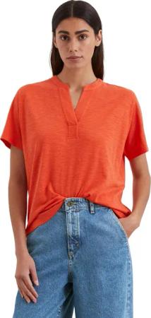 Marc OPolo Kurzarmbluse "aus Organic Cotton-Viskose-Slub-Jersey"
