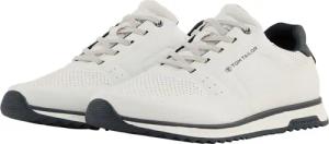 TOM TAILOR Herren Sneaker mit Lochmuster, weiß, Uni, Gr. 42