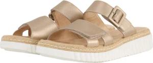 TOM TAILOR Damen Sandalen im Metallic-Look, gold, Uni, Gr. 37