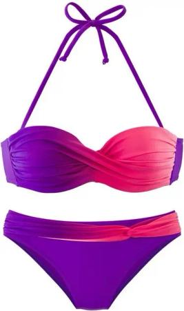LASCANA Bügel-Bandeau-Bikini im modischen Farbverlauf