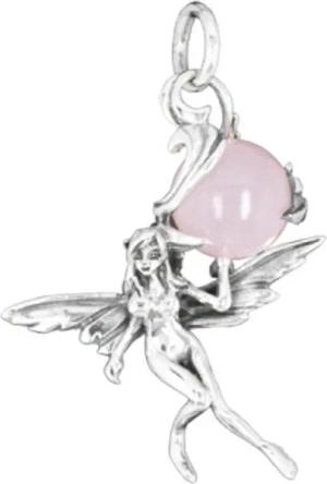 HOPLO Kettenanhänger Fee, Elfen Schmuck Anhänger 925er Silber - Elfen Feen - 36x30mm