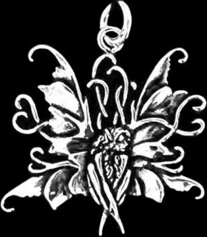 HOPLO Kettenanhänger Elfe Schmuck Anhänger 925er Silber - Elfen Feen - 39x39mm