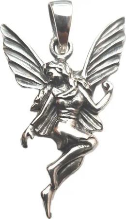 HOPLO Engelanhänger Anhänger Elfe Fee Engel Schmuck 925er Silber 34x22mm