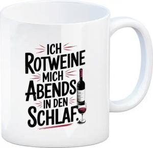 speecheese Tasse Ich rotweine mich abends in den Schlaf Kaffeebecher