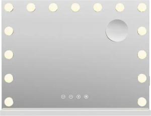 SONNI Schminkspiegel Kosmetikspiegel mit Bluetooth und facher Lupe 58 X 45 cm