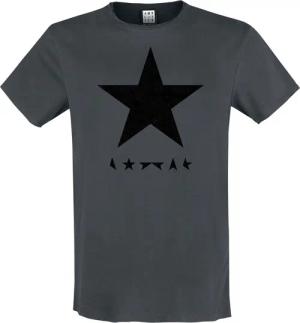 David Bowie T-Shirt - Amplified Collection - Black Star - S bis 3XL - für Männer - Größe S - charcoal - Lizenziertes Merchandise!