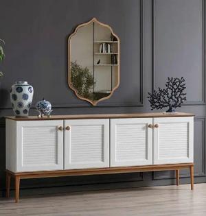 JVmoebel Kommode Kommode Designer Spiegel Massivholz Kommoden Schrank Kommodenschrank (2 St., Kommode + Spiegel), Made in Europa