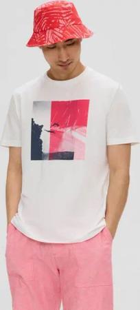 s.Oliver Kurzarmshirt T-Shirt mit Frontprint