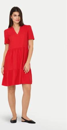 ONLY Sommerkleid Tiri-Caro 15310970 Rot Regular Fit