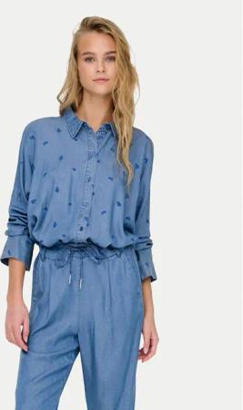 ONLY Hemd New Grace 15337926 Blau Loose Fit
