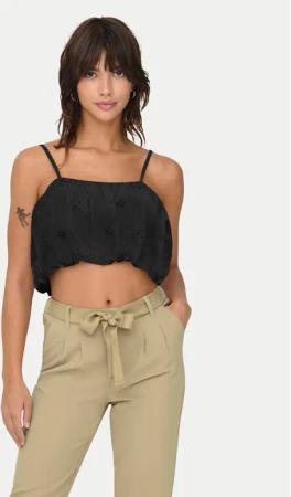 ONLY Top Lou 15342566 Schwarz Cropped Fit
