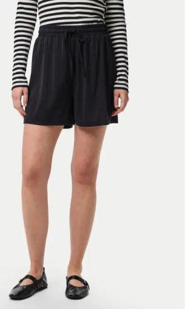 Pieces Stoffshorts Anora 17148783 Schwarz Regular Fit
