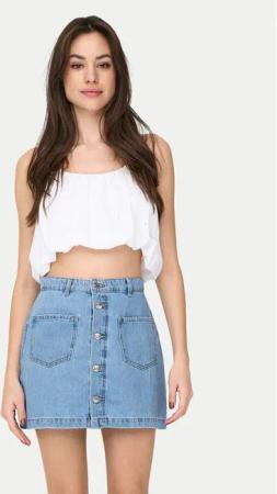 ONLY Top Lou 15342566 Weiß Cropped Fit