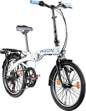 agon® Faltrad Parklane, 6 Gang Shimano Tourney Schaltwerk, Kettenschaltung, 20 Zoll Klapprad 150 - 185 cm mit StVZO Licht Faltrad City Urban Bike