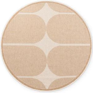 NORTHRUGS Outdoorteppich Bowen Wendeteppich, rund, Höhe: 5 mm, In und Outdoor, Flachgewebe, wetterfest, pflegeleicht, robust