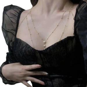 YRIIOMO Kettengürtel Elegante Körperkette aus synthetischem Legierungsmaterial – Vielseitiges Accessoire für modische Outfits und besondere Anlässe