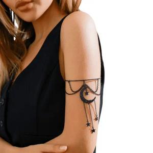 YRIIOMO Armband Eleganter mehrschichtiger Armreif mit Kreuz, Quasten und (Kettenelementen – Vielseitiges Design für den täglichen Gebrauch und, modische Outfits)