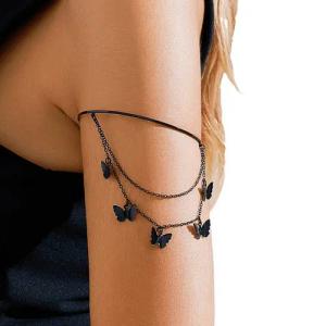 YRIIOMO Armband Eleganter mehrschichtiger Armreif mit Kreuz, Quasten und (Kettenelementen – Vielseitiges Design für den täglichen Gebrauch und, modische Outfits)