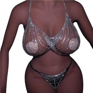 YRIIOMO Kettengürtel Elegante Körperkette mit Strass und Fransen – Perfektes Accessoire für besondere Anlässe und stilvolle Outfits
