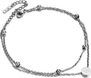 Kim Johanson Fußkette Buchstaben Anhänger A-Z in Silber (1-tlg), mit Kugeln